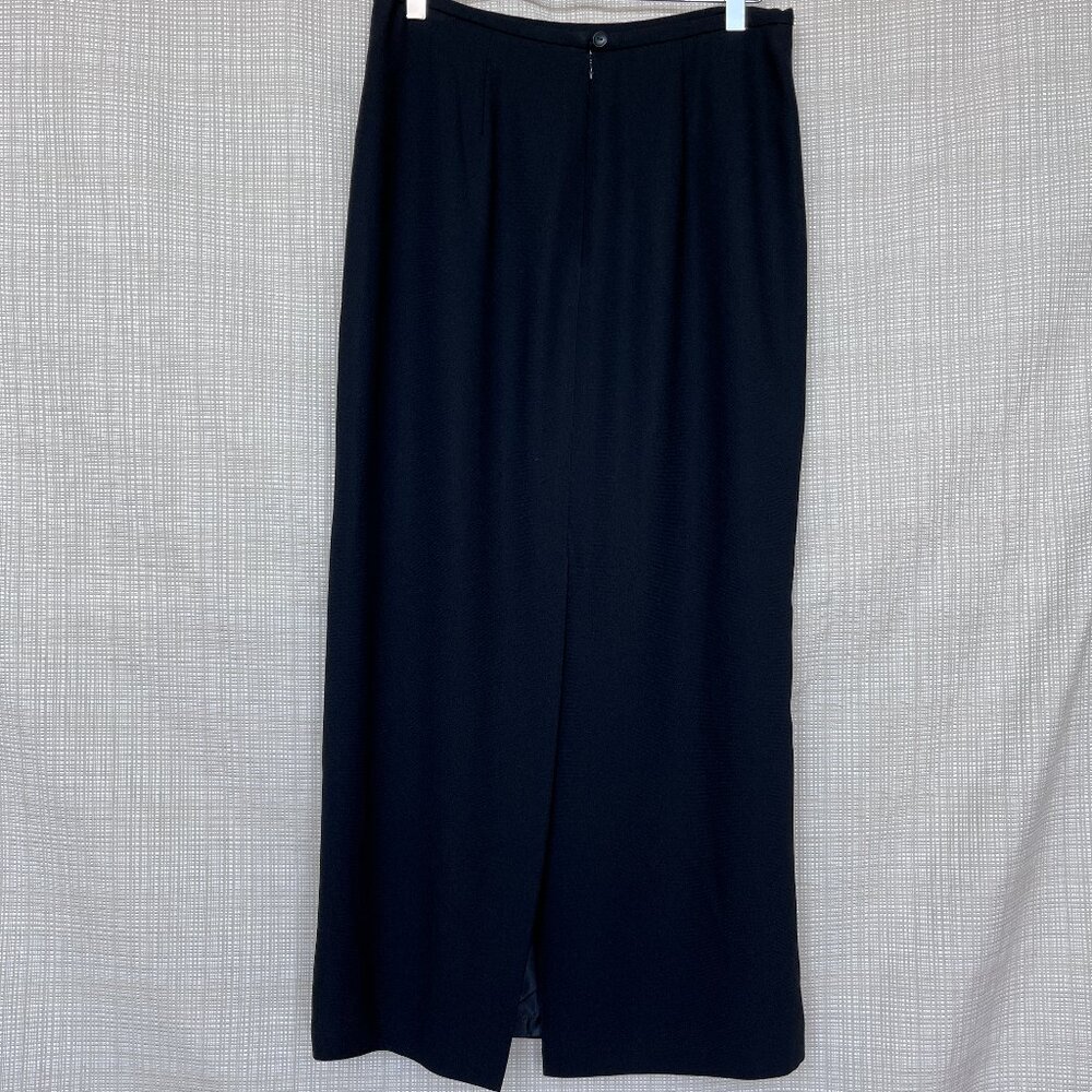 Vintage Black Pencil Skirt Long Column Skirt Modern Elegant Capsule War… - Picture 13 of 13
